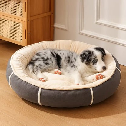 Ultra Plush Corduroy Anti-Anxiety Donut Dog Bed
