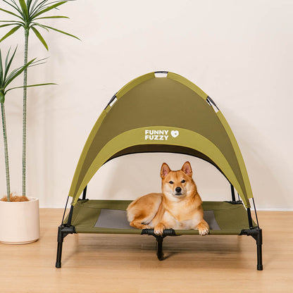 Multi-Functional Breathable Cooling Elevated Dog Bed with Canopy - PawAir