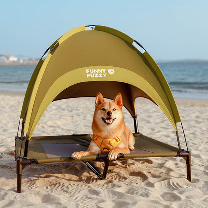 Multi-Functional Breathable Cooling Elevated Dog Bed with Canopy - PawAir