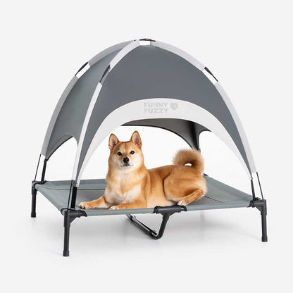 Multi-Functional Breathable Cooling Elevated Dog Bed with Canopy - PawAir