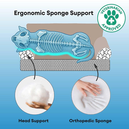 Luxe Faux Leather Foldable Orthopedic Large Dog Bed - CoreLounge